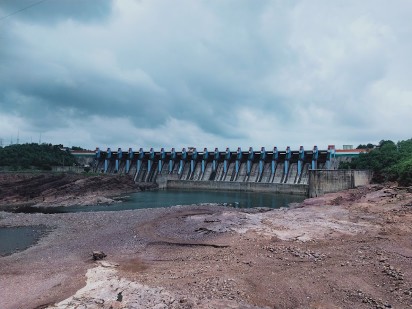 The Indirasagar Dam stands as a monumental testament to human engineering ingenuity